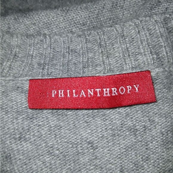 N. Philanthropy Gray Lace Up Wool & Cashmere Dress Show Samples Size  S/M - Picture 5 of 5